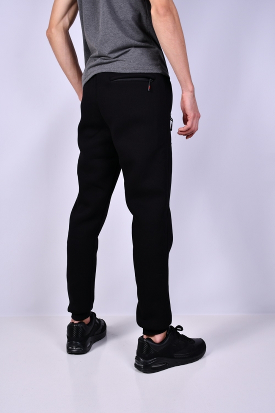 Штани чоловічі спортивні (кол. чорний) трикотажні на флісі "GLR" Розмір в наявності : 44 арт.20