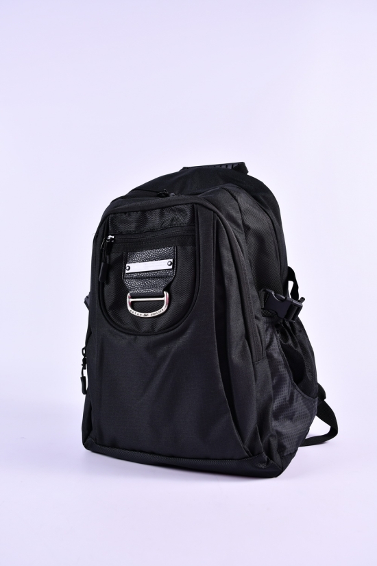 Рюкзак з плащової тканини (кол. чорний) розмір 39/26/13 см арт.A695