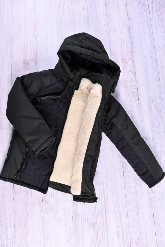 Куртка для мальчика зимняя(цв.черный) на меху Рост в наличии : 140 арт.01/PUMA