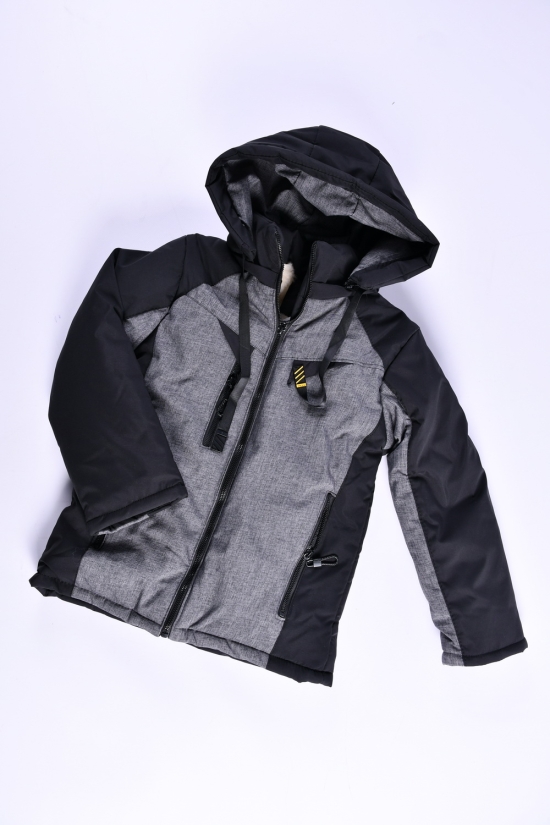 Куртка для хлопчика зимова (кол. чорний/сірий) на хутрі Зріст в наявності : 128, 140, 146 арт.01/NIKE