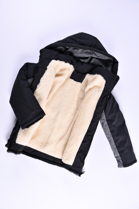 Куртка для мальчика зимняя(цв.черный/серый) на меху Рост в наличии : 128, 140, 146 арт.01/NIKE
