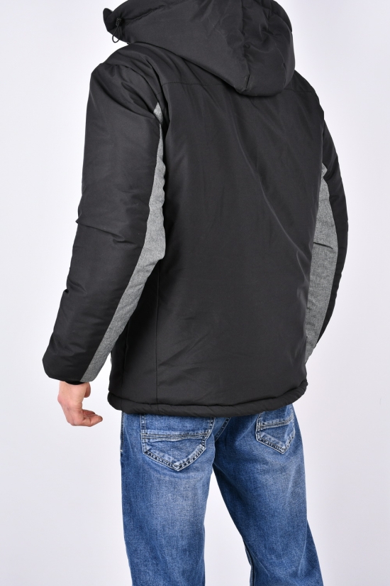 Куртка мужская зимняя(цв.черный/серый) на меху Размер в наличии : 46 арт.94