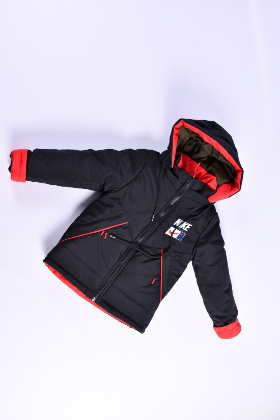 Куртка для хлопчика зимова (кол. чорний/червоний) на хутрі Зріст в наявності : 98, 104, 110, 116, 122 арт.03/NIKE