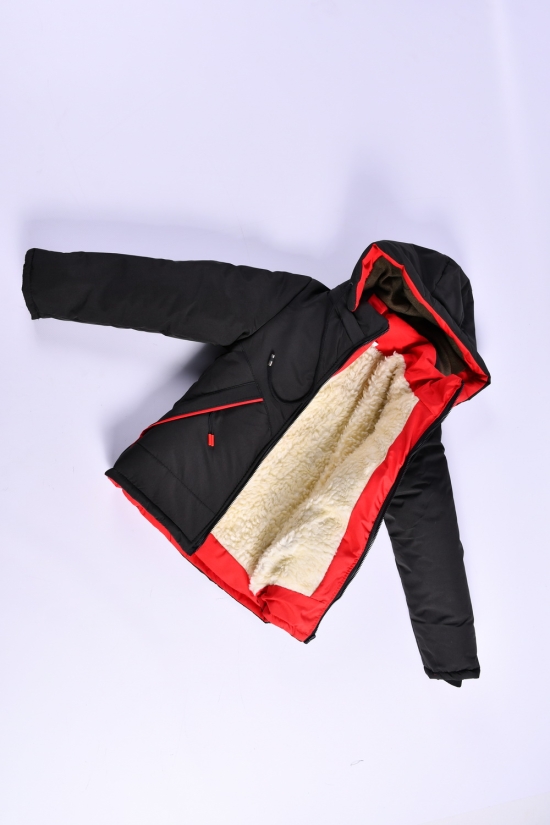 Куртка для хлопчика зимова (кол. хакі) на хутрі Об'єм в наявності : 110 арт.03/