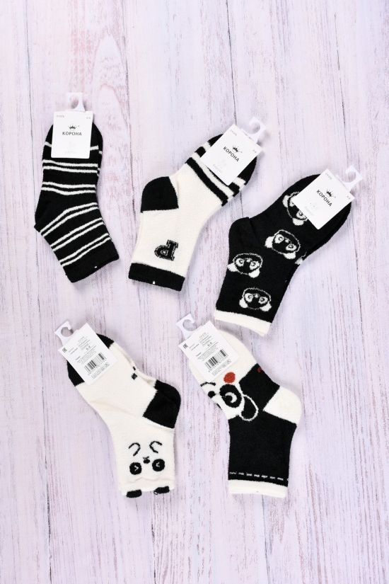 Шкарпетки дитячі від 6-8років зимові махрові "Корона" арт.CY375-3