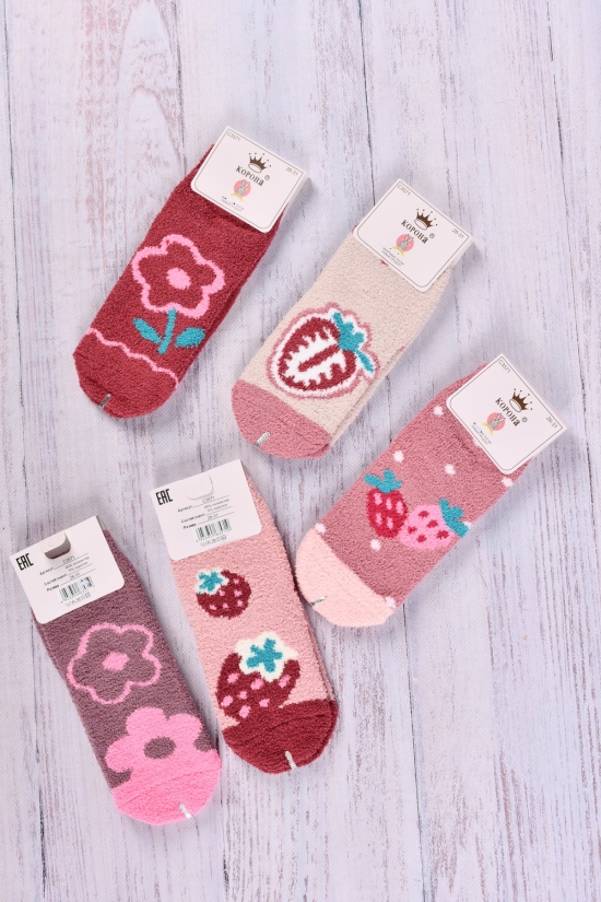 Шкарпетки для дівчинки махрові "КОРОНА" розмір 26-31 (90% бавовна,спандекс5%,лайкра5%) арт.C3571-3