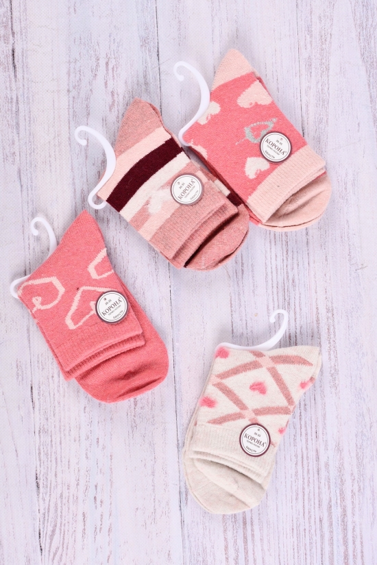 Шкарпетки для дівчинки вовняні розмір 30-35 "КОРОНА" арт.C3605-1