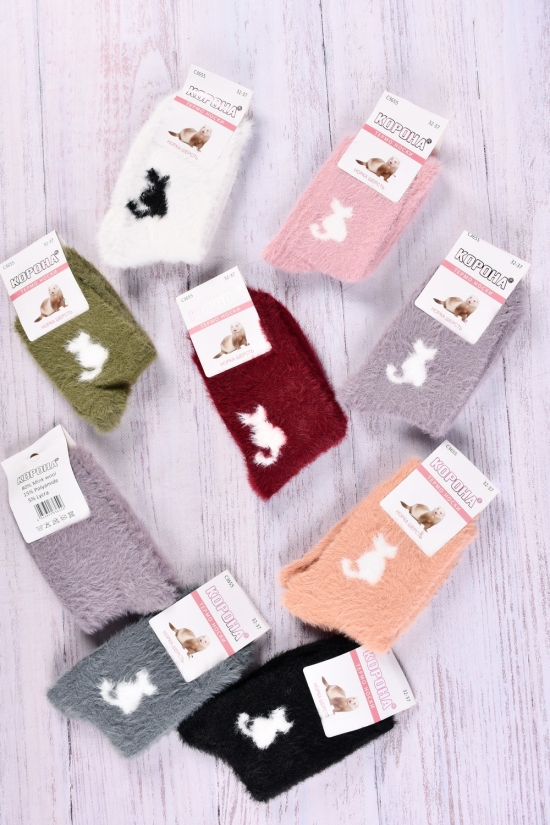 Шкарпетки для дівчинки вовняні розмір 32-37 "КОРОНА" арт.C3655-1