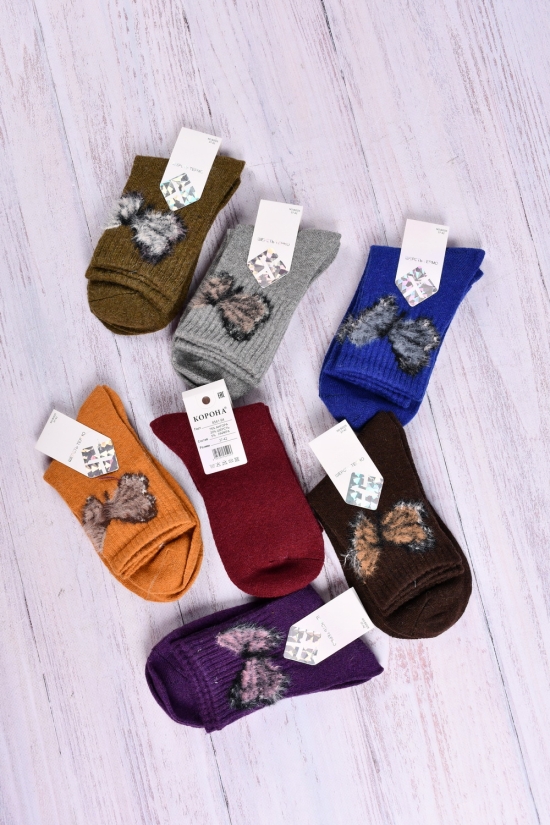 Шкарпетки жіночі вовняні "Корона" розмір 37-42 (склад 75% Вовна 20% бавовна 5% еластан) арт.B2604