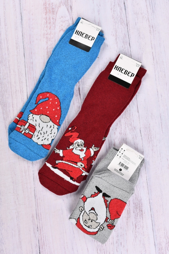 Шкарпетки жіночі махрові "Кевер" розмір 36-41 (80%бавовна 15%поліамід 5% еластан) арт.Санта