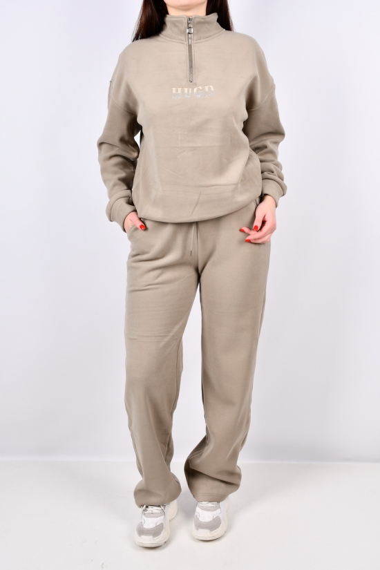 Жіночий костюм (цв. св. сірий) трикотажний на хутрі "JJF" Розміри в наявності : 46, 48, 50 арт.JW-5055