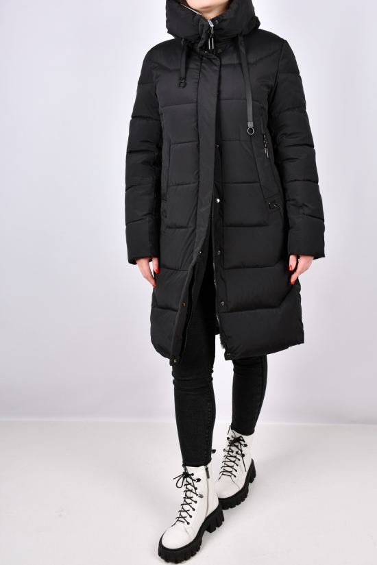Пальто жіноче зимове (кол. чорний) з плащової тканини "Calo Ovel" Розміри в наявності : 42, 46, 48, 50 арт.2279