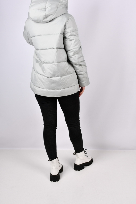 Куртка жіноча (кол. м'яти) з плащової тканини зимова "Fine Baby Cat" Розміри в наявності : 44, 50, 52 арт.757