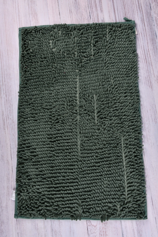 Коврик "Лапша" (цв.оливковый) на резиновой основе (микрофибра) размер 50/80 см. арт.коврик