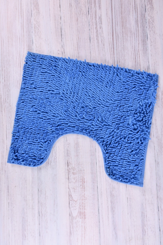 Килимок "Локшина" (кол. синій) килимок з обрізанням під унітаз (мікрофібра) розмір 60/50 с арт.60/50