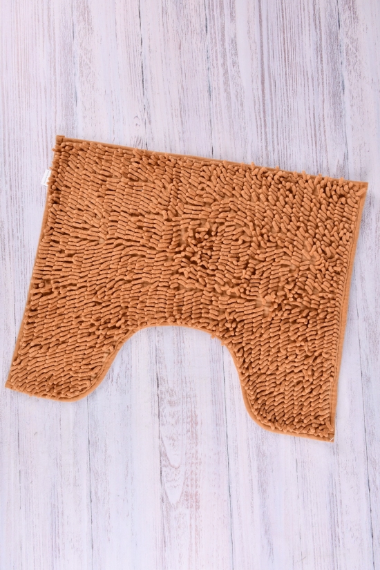 Килимок "Локшина" (кол. капучино) килимок з обрізанням під унітаз (мікрофібра) розмір 60/5 арт.60/50