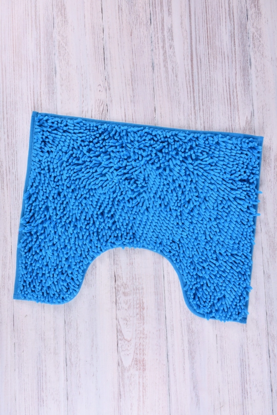 Килимок "Локшина" (кол. блакитний) килимок з обрізанням під унітаз (мікрофібра) розмір 60/ арт.60/50