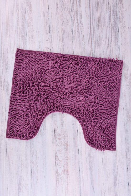 Коврик "Лапша" (цв.фиолетовый) коврик с обрезкой под унитаз (микрофибра) размер 60/50 см. арт.60/50