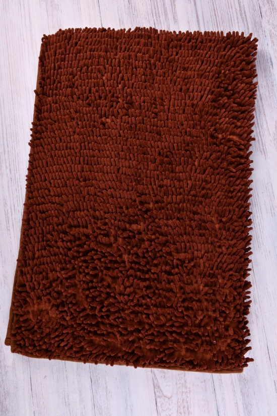 Коврик "Лапша" (цв.коричневый) на резиновой основе (микрофибра) размер 100/145 см. арт.LB308-38