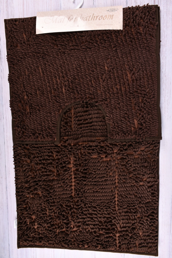 Килимок у ванну 2-ка (кол. шоколадний) "Локшина" (мікрофібра) розмір 60/100 см. арт.MF5214
