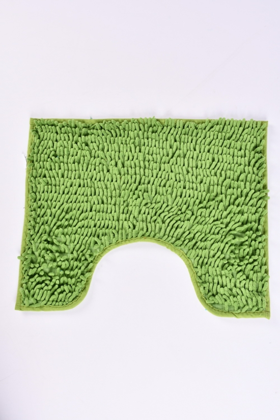 Килимок "Локшина" (кол. оливковий) килимок з обрізанням під унітаз (мікрофібра) розмір 40/ арт.LB308-36