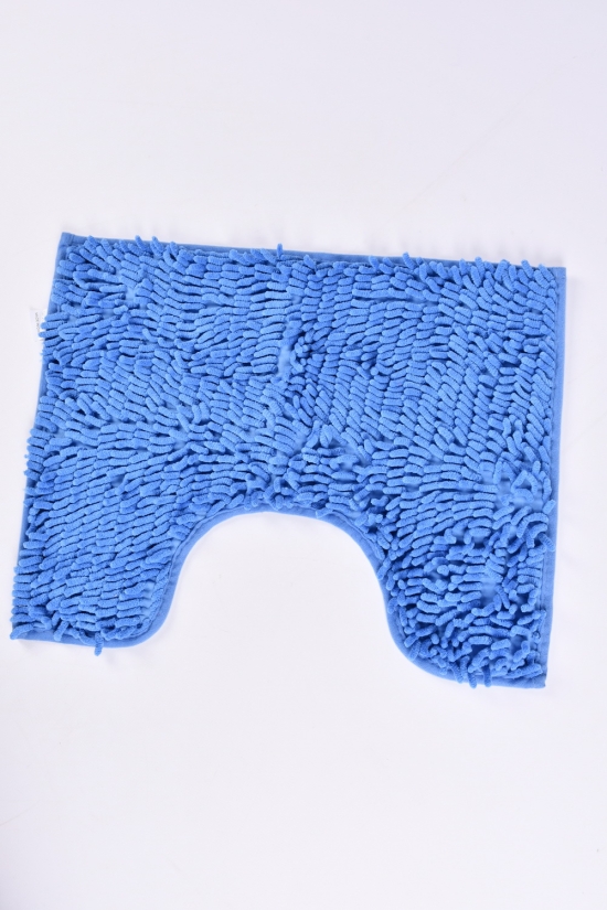Коврик "Лапша" (цв.синий) коврик с обрезкой под унитаз (микрофибра) размер 40/50 см. арт.LB308-36