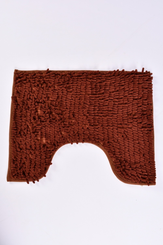 Коврик "Лапша" (цв.коричневый) коврик с обрезкой под унитаз (микрофибра) размер 40/50 см. арт.LB308-36