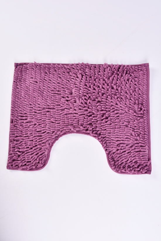 Коврик "Лапша" (цв.фиолетовый) коврик с обрезкой под унитаз (микрофибра) размер 40/50 см. арт.LB308-36