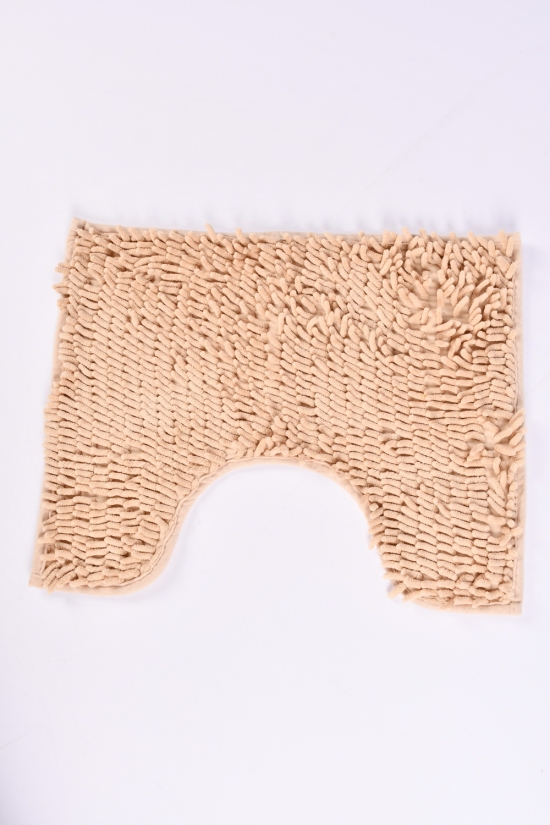 Килимок "Локшина" (кол. латте) килимок з обрізанням під унітаз (мікрофібра) розмір 40/50 с арт.LB308-36