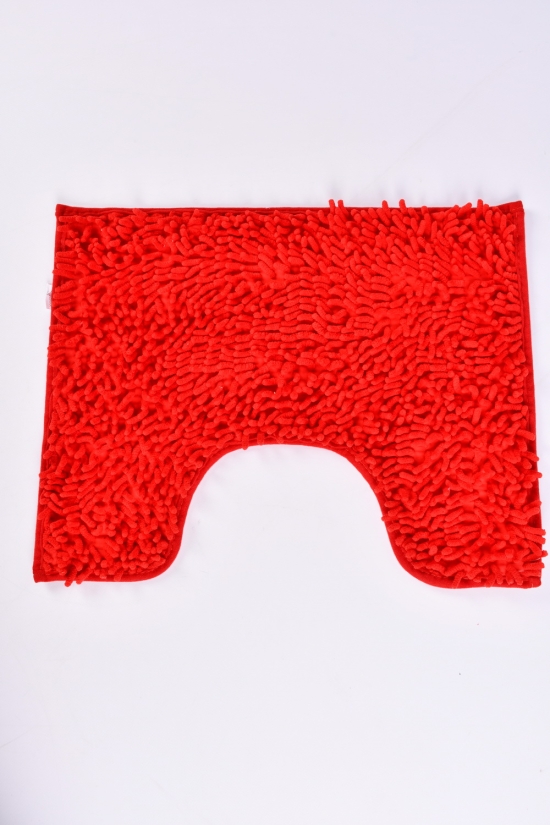 Коврик "Лапша" (цв.красный) коврик с обрезкой под унитаз (микрофибра) размер 40/50 см. арт.LB308-36