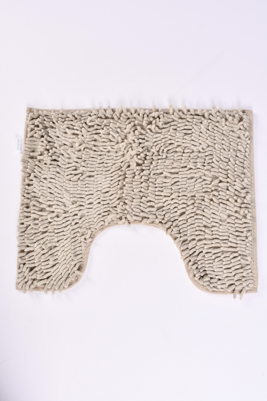 Коврик "Лапша" (цв.св.серый) коврик с обрезкой под унитаз (микрофибра) размер 40/50 см. арт.LB308-36