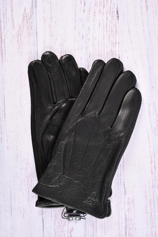 Перчатки мужские (размер 10-12 см) из натуральной кожи оленя с утеплением арт.2171