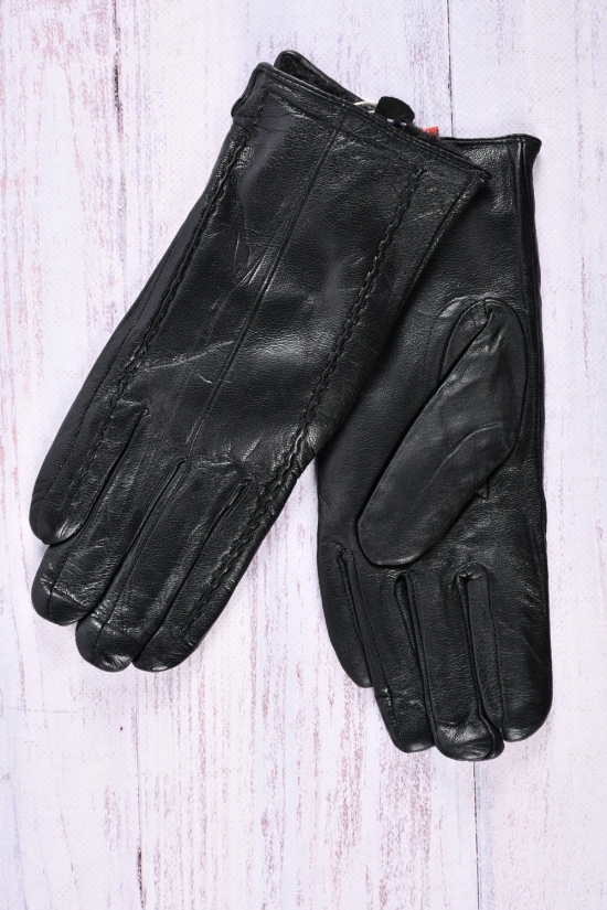 Перчатки женские (размер 6-8см) из натуральной кожи на меху арт.E-9