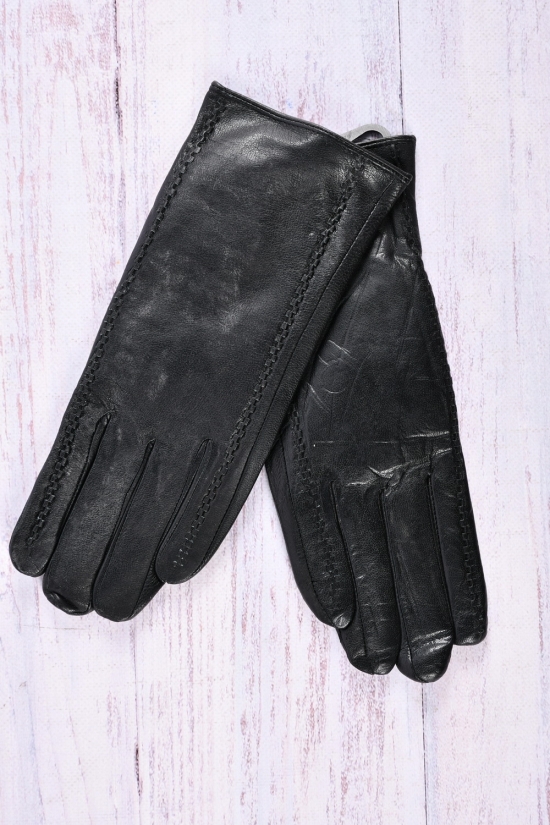 Перчатки женские (размер 6-8см) из натуральной кожи на меху арт.E-10