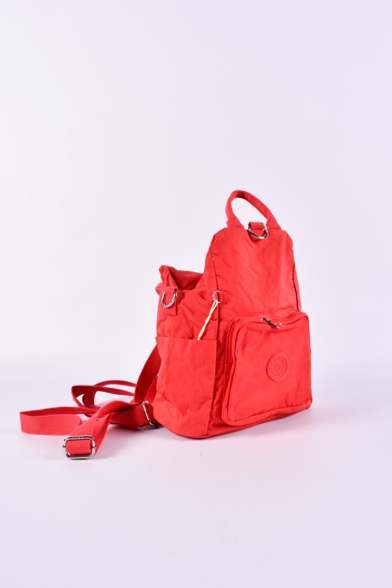 Сумка-рюкзак (цв.корраловый) из плащевки размер 31/22/13 см арт.66109-1