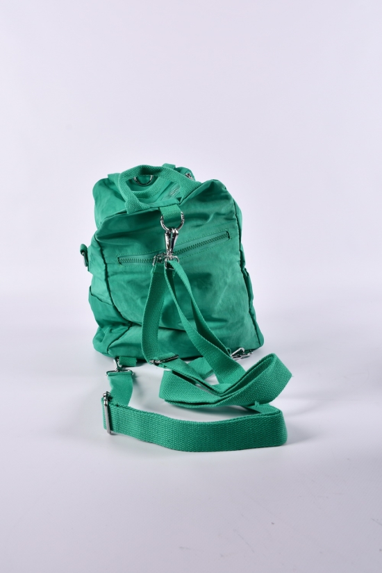 Сумка-рюкзак (цв.зеленый) из плащевки размер 31/22/13 см арт.66109-1