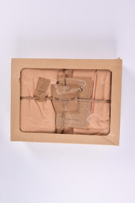 Комплект постельного белья "LIMASSO" (цв.пудры) размер 200/220 см. (вареный хлопок) арт.LIMASSO