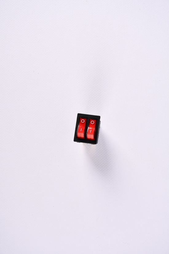 Кнопка "RIGHT HAUSEN" квадратная двойная красная с подсветкой арт.HN-482070