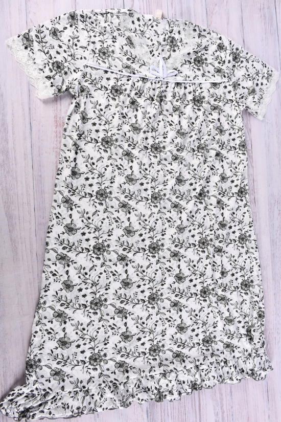 Ночная рубашка женская (цв.белый/черный) Размеры в наличии : 52, 54, 56, 58, 60, 62 арт.632-1