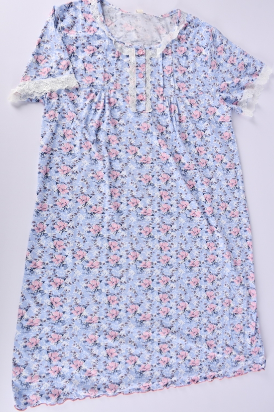 Ночная рубашка женская (цв.голубой) Размеры в наличии : 52, 54, 56, 58, 60 арт.8035