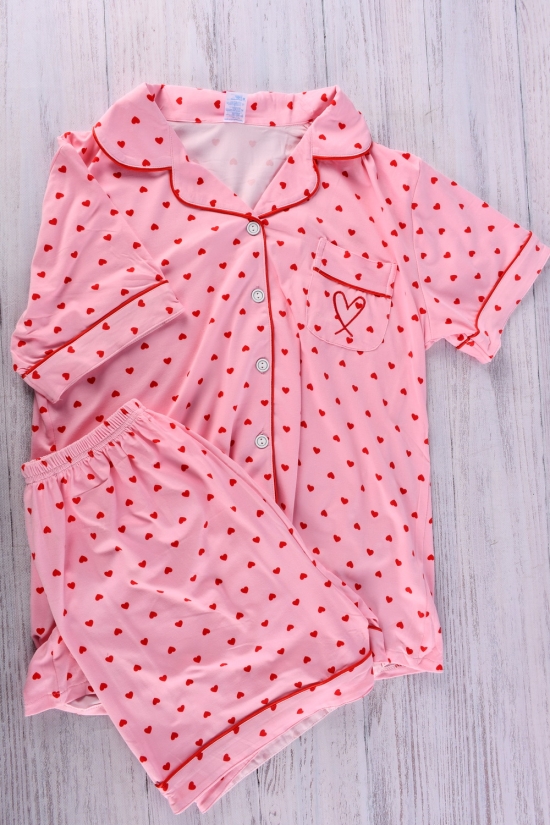 Пижама женская (цв.розовый) Размеры в наличии : 44, 46, 48, 50, 52 арт.22033
