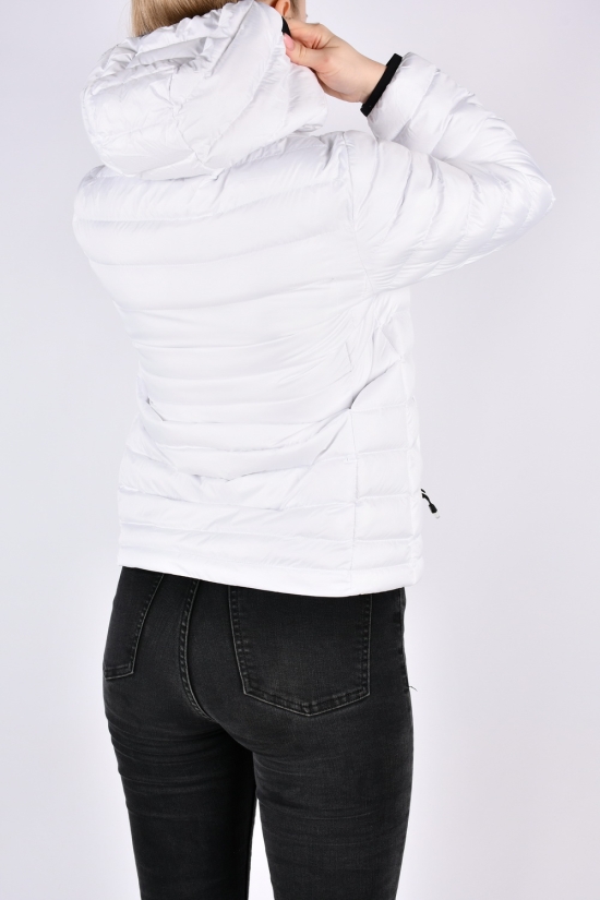 Куртка женская демисезонная (цв.белый) из плащевки Размеры в наличии : 40, 44 арт.3101
