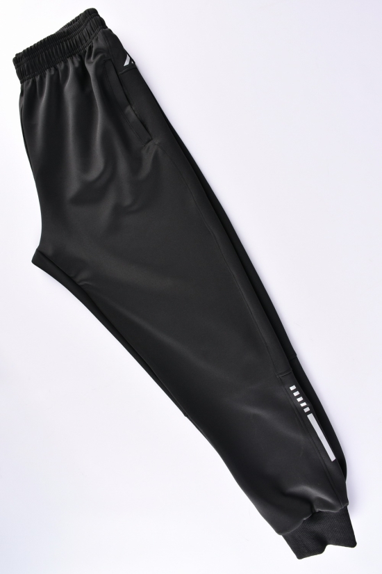 Штани чоловічі спортивні (кол. чорний) (95% Polyester 5% Spandex) "ALE" Розміри в наявності : 58, 60, 62 арт.91720