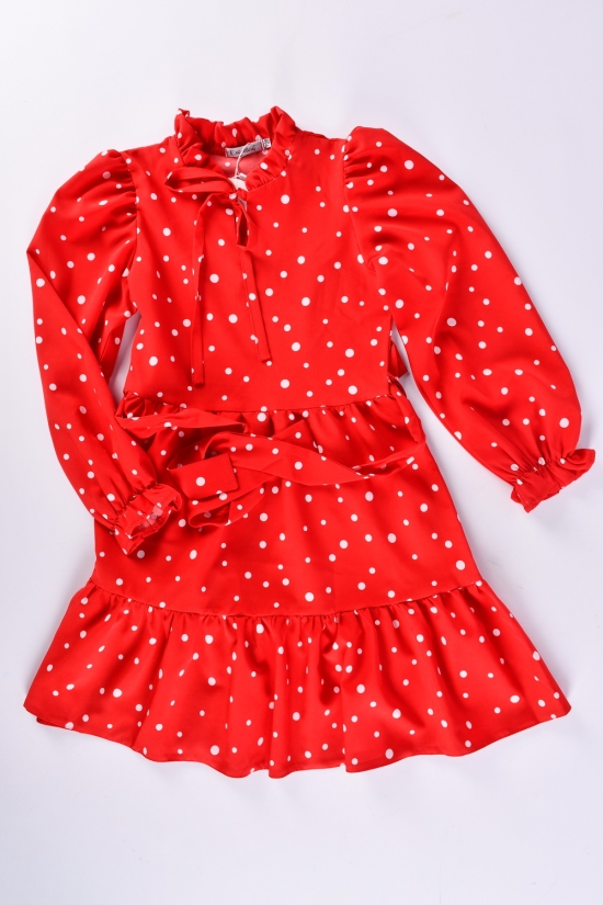 Платье для девочки (цв.красный) Рост в наличии : 128, 134, 140, 146, 152 арт.535