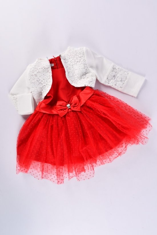 Платье для девочки (цв.красный) Рост в наличии : 86, 92, 98, 104 арт.644
