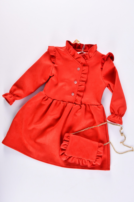 Платье для девочки (цв.красный) Рост в наличии : 92, 98, 104 арт.614
