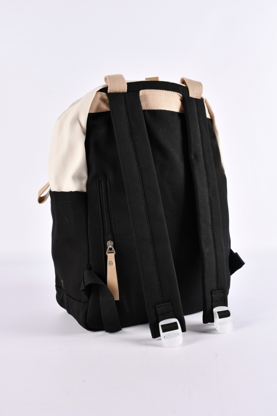 Сумка-рюкзак (тканина котон) (кол. чорний) розмір 42/28/14 см. арт.U6665