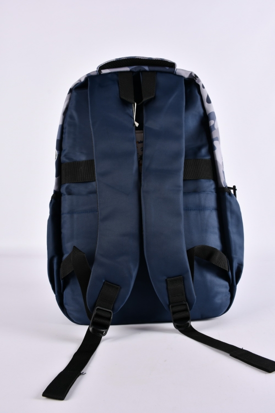 Рюкзак з плащової тканини (кол. синій) розмір 45/29/12 см. арт.S294