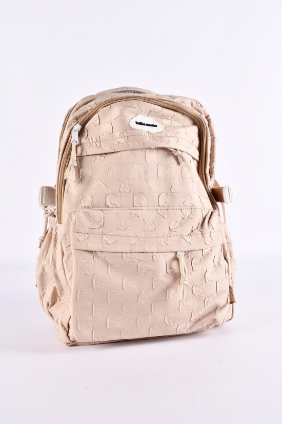 Рюкзак тканинний (кол. кремовий) розмір 44/29/13 см. арт.G3662