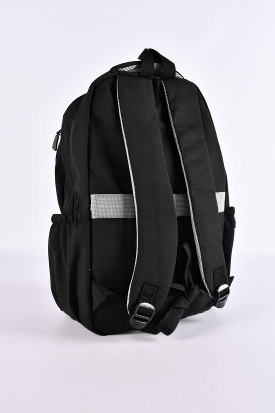 Рюкзак (ткань коттон) (цв.чёрный) размер 44/29/12 см. арт.V7901